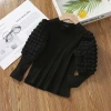 Niñas manga de burbuja otoño 2022 nuevos niños tops manga larga leggings korean edition develvet jersey camiseta al por mayor Specification image